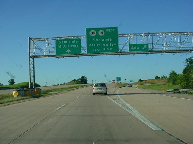 OK 1 East/OK 3 West at Ada