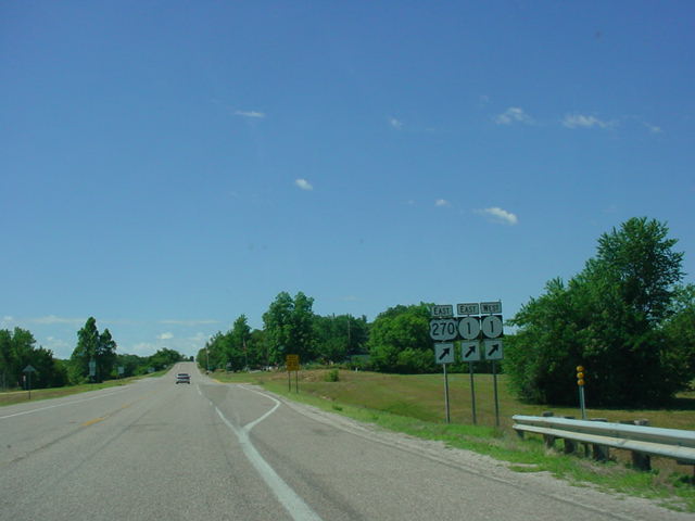 U.S. 75 South/U.S. 270 East at U.S. 270 East/OK 1