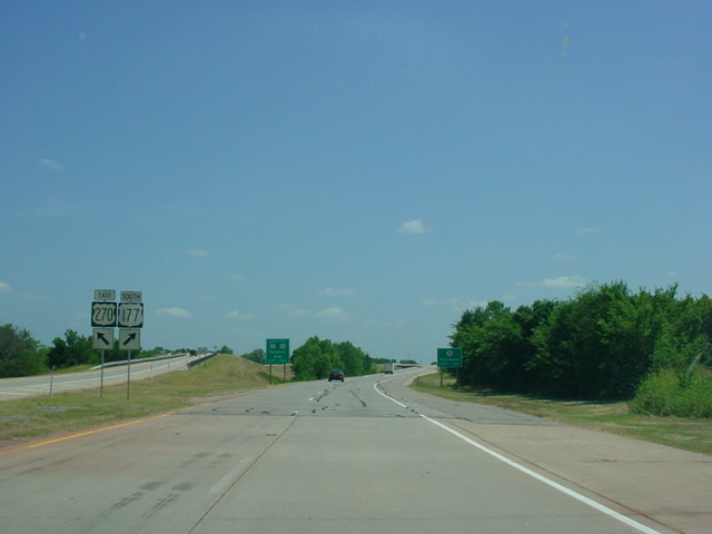 U.S. 177 South/U.S. 270/OK 3W East at U.S. 270 East